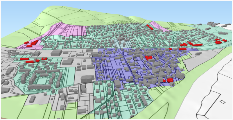 Illustration d'un résultat de simulation d'ArtiScales